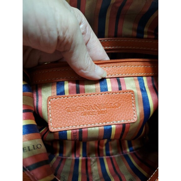 Tignanello No Contest Papaya Leather Cross Body/Shoulder Bag Purse Handbag - Picture 14 of 16